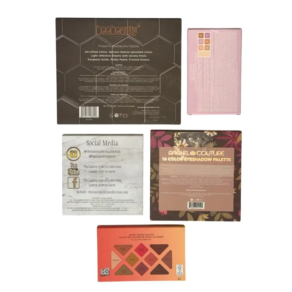 NEW Makeup Lot of 5 Eyeshadow Palettes Sephora Barbarella Rachel Couture Ashtyn